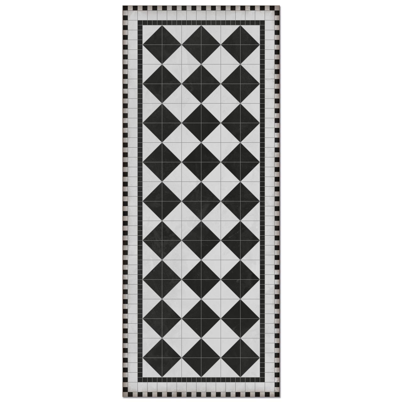 Mosaic Pattern Vinyl Floor Mat 2' x 5'