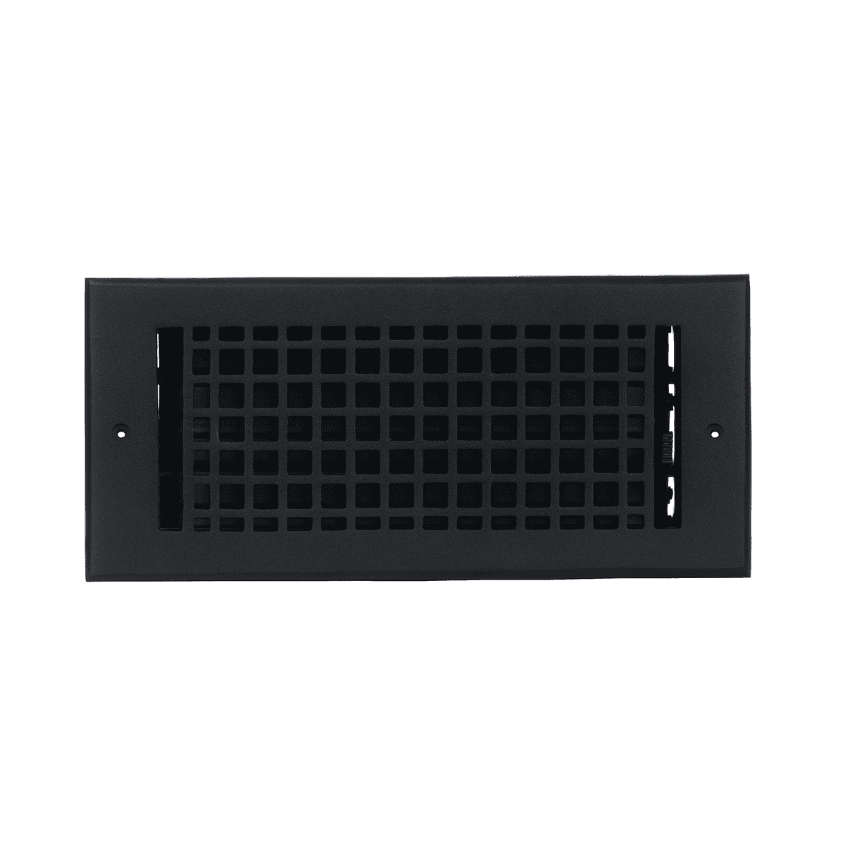 Mosaic Series Air Supply Vent 4"x10" Duct Opening (Overall 5-1/2"x 11-3/4") Solid Cast Aluminum Register Cover | Powder Coated Black with holes