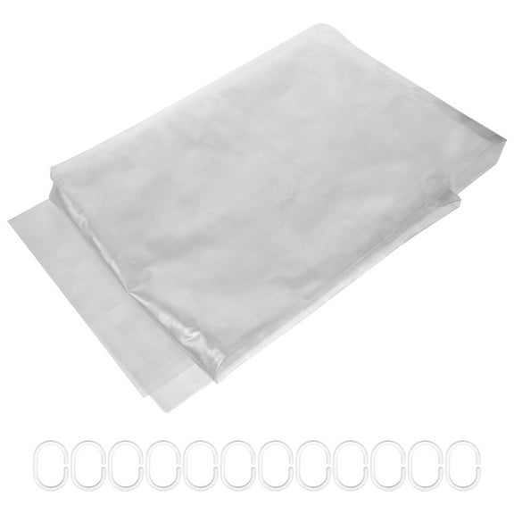 STRANDCHIC Transparent Plastic Shower Curtain with 3D Design for Bathroom Decor, Privacy, and