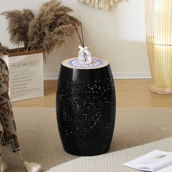 Mosaic Side Table with Modern Design / Ideal for Coffee and Plants