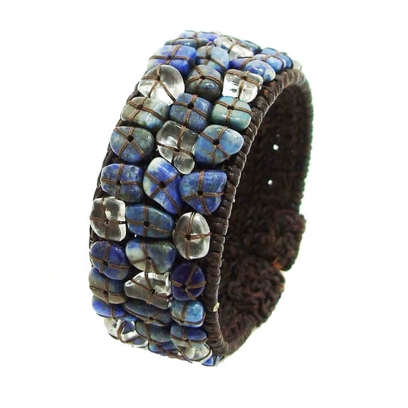 Mosaic Sodalite Expandable Organic Cuff-Bracelet