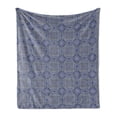 thumbnail image 1 of Mosaic Soft Flannel Fleece Blanket, Colorful Dotwork Heart and Various Forms Pattern Geometrical Abstract, Cozy Plush for Indoor and Outdoor Use, 50" x 70", Dark Lavender Multicolor, by Ambesonne, 1 of 5