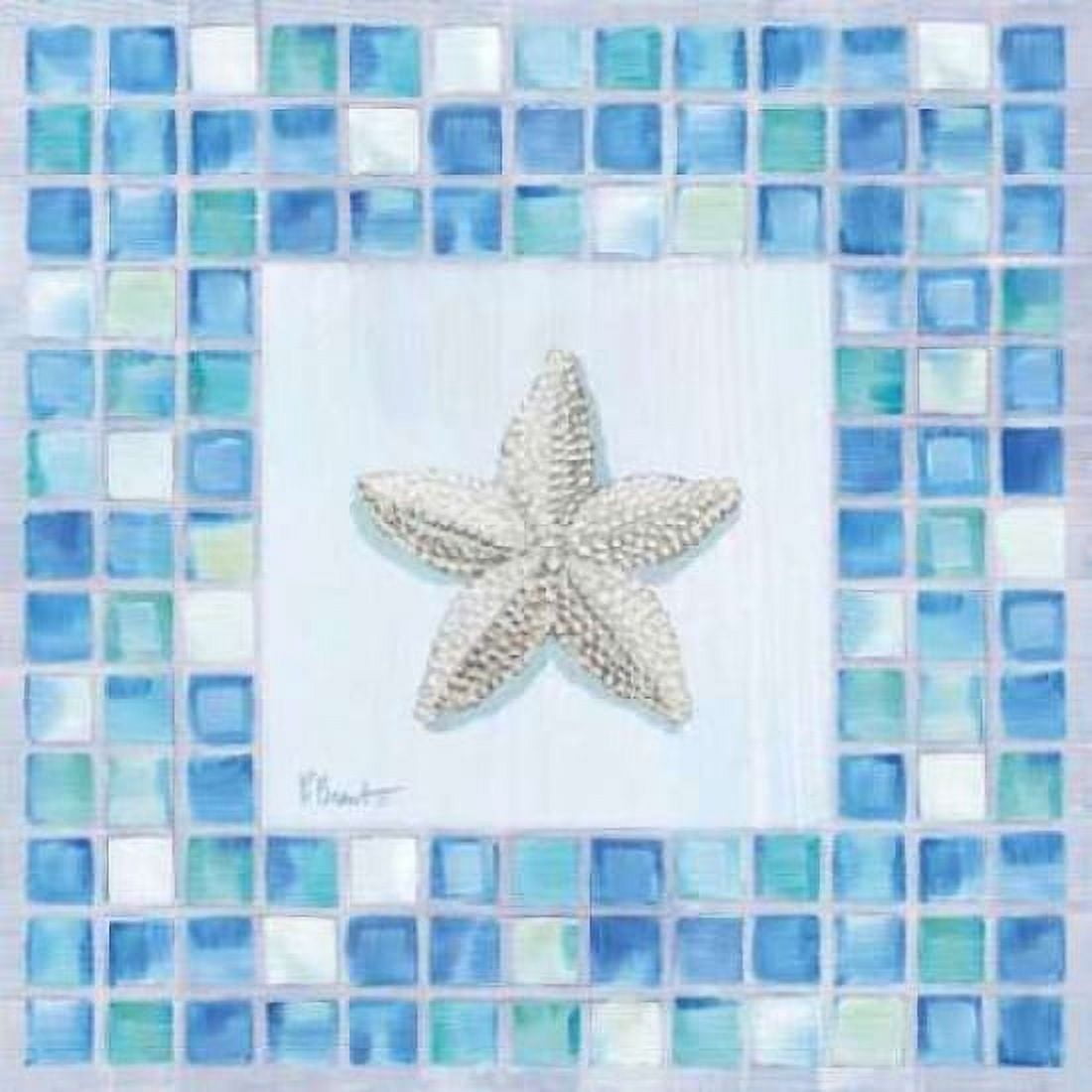 Mosaic Starfish Canvas Art - Paul Brent (24 x 24)