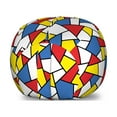 thumbnail image 1 of Mosaic Storage Toy Bag Chair, Geometric Shapes Composition with Colorful Stained Glass Design Grid Illustration, Stuffed Animal Organizer Washable Bag, Small Size, Multicolor, by Ambesonne, 1 of 3