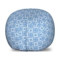 thumbnail image 1 of Mosaic Storage Toy Bag Chair, Interwined Symmterical Shapes in Monochrome Style Abstract Modern Patterns, Stuffed Animal Organizer Washable Bag, Small Size, Ceil Blue and White, by Ambesonne, 1 of 3