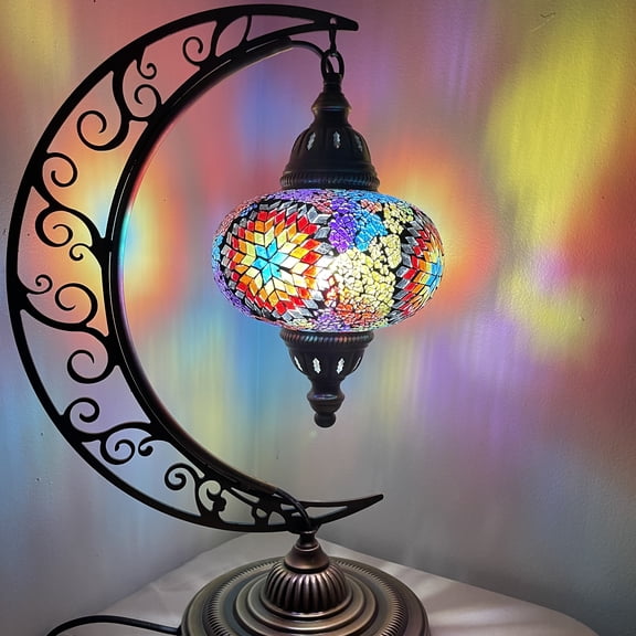 Mosaic Table Lamp,Lamp Shade,Turkish Lamp,Moroccan Lamp,Mosaic Lamp,Moon Lamp