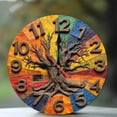 thumbnail image 1 of Mosaic Tree of Life Wall Clock 10-Inch Silent Wooden Wall Clock, Battery Operated (AA Batteries Not Included), Artistic Home Decor, 1 of 7