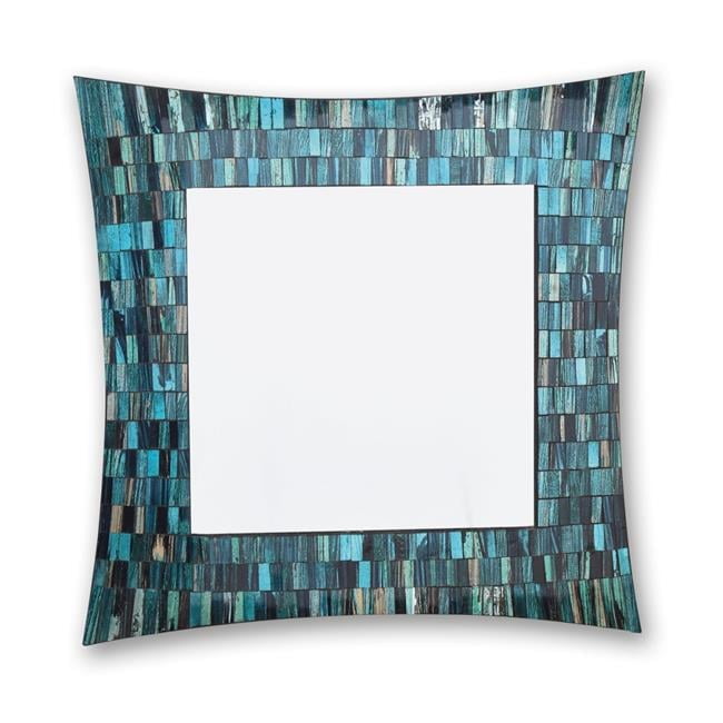 Blue Mosaic Glass Framed Decorative Wall Mirror