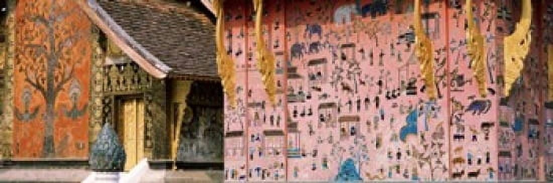 Mosaic Wat Xien Thong Luang Prabang Laos Canvas Art - Panoramic Images (36 x 12)