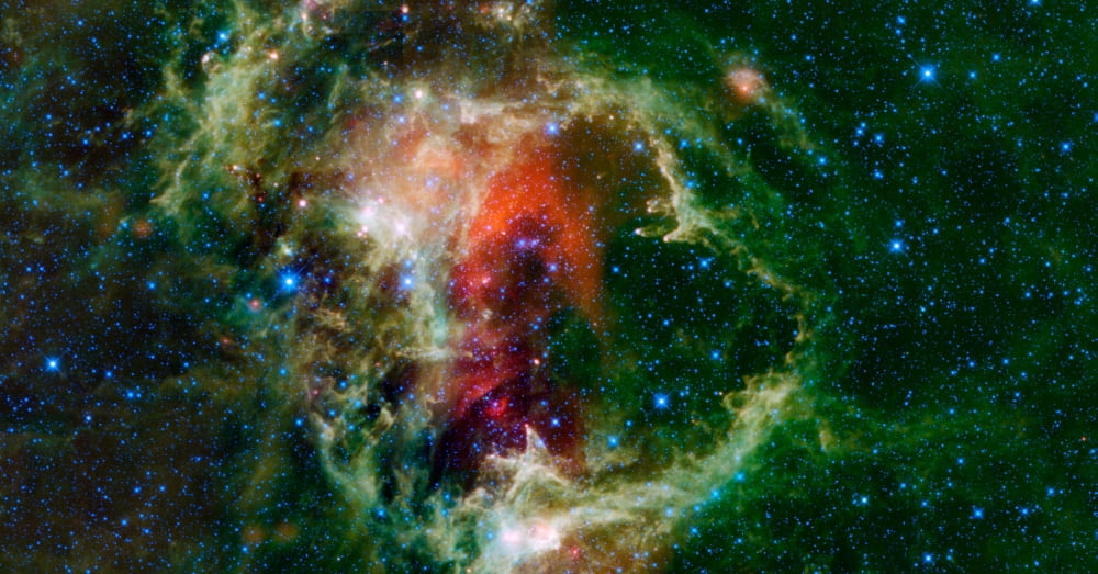 Mosaic is of the Soul Nebula also known as the Embryo Nebula IC 1848 or W5 Canvas Art - Stocktrek Images (39 x 20)