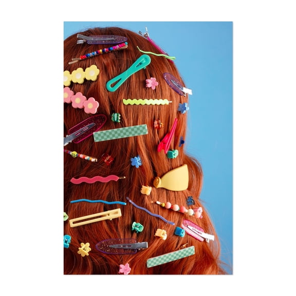 Mosaic of hair clips - Photography Fashion Pop Art Modern Art Whimsical Retro Unframed Wall Art Print 4 x 6 inches