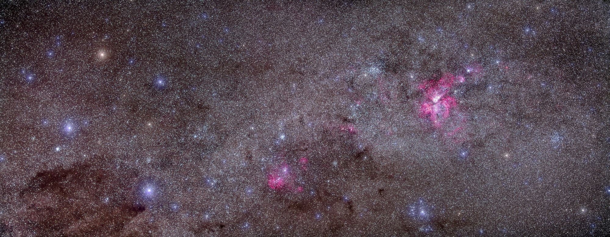 Mosaic of the Carina Nebula and Crux area in the southern sky Canvas Art - Alan DyerStocktrek Images (45 x 18)