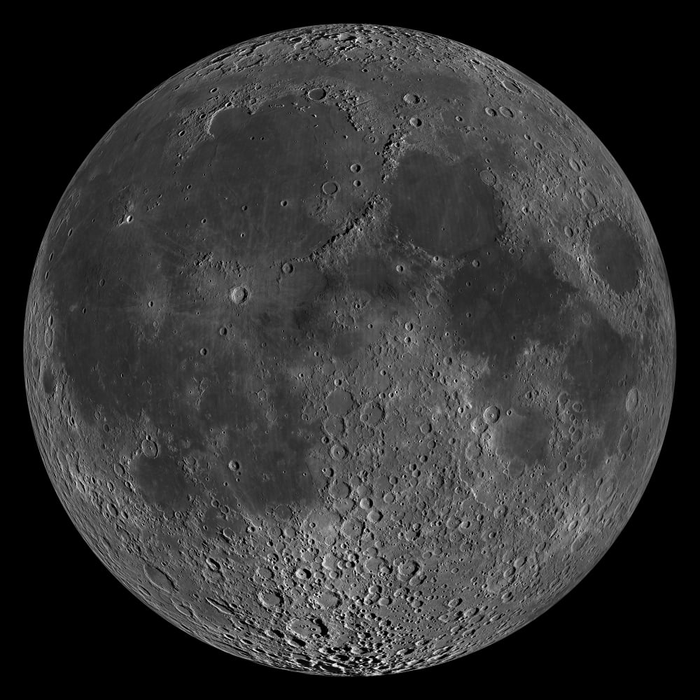 Mosaic of the lunar nearside Canvas Art - Stocktrek Images (28 x 28)