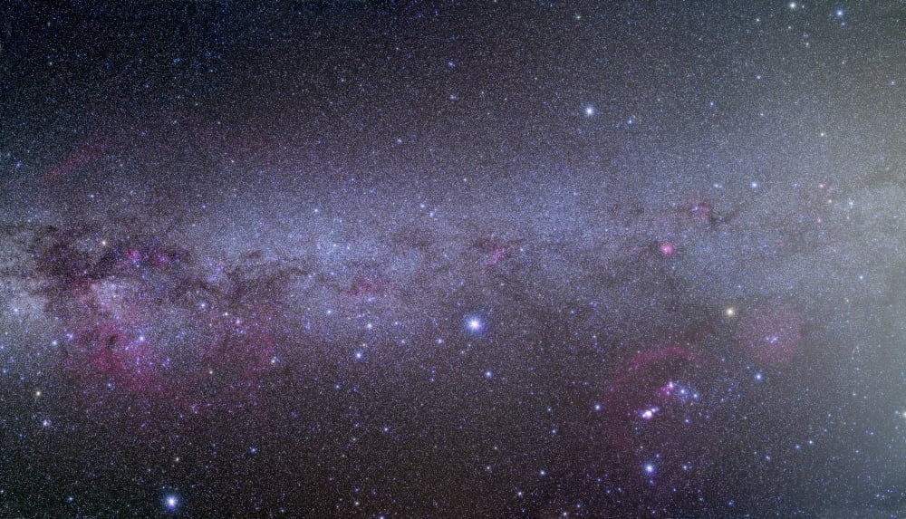 Mosaic of the southern Milky Way from Orion to Vela Canvas Art - Alan DyerStocktrek Images (37 x 22)