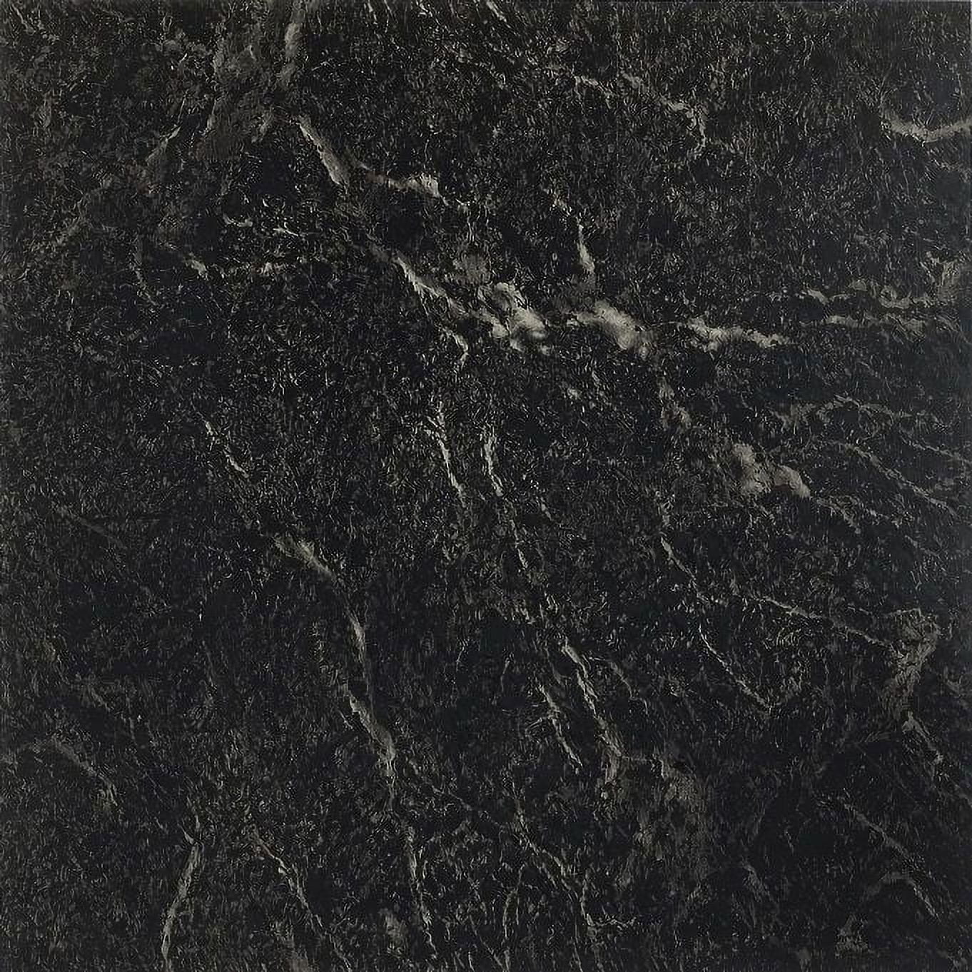 Sterling Black and White Vein 12" x 12" Vinyl Floor Tiles