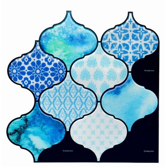 Mosaicowall 10-Sheet Peel and Stick Tile - 11.9"x11.8" Premium Kitchen Self Adhesive Backsplash Tile
