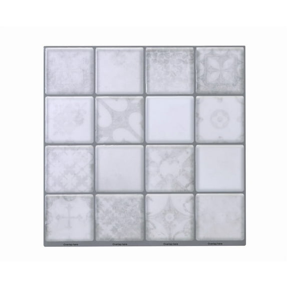 Mosaicowall 10-Sheet Peel and Stick Tile - 11.9"x11.8" Premium Kitchen Self Adhesive Backsplash Tile