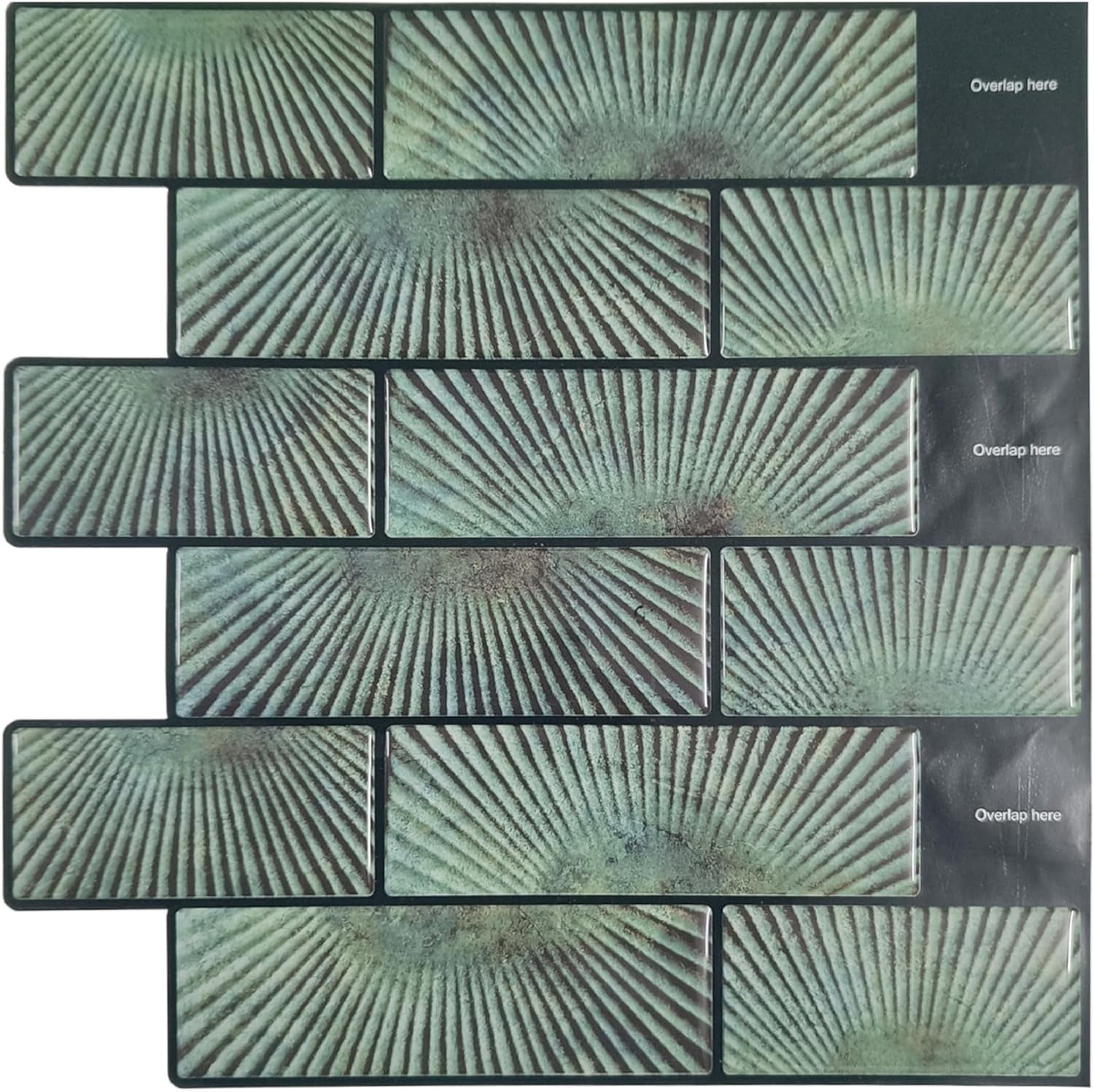 Mosaicowall Peel and Stick Self Adhesive Subway Wall Tile (Sage Green ...