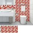 thumbnail image 1 of Mosaics Tile Stickers, Peel and Stick Wallpaper, Waterproof Self-Adhesive Removable Wall Tile Stickers for Kitchen, 10Pcs Square Wallpaper Stickers 3.9x3.9 Inch, 1 of 9