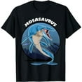 thumbnail image 1 of Mosasaurus Prehistoric Design With Background T-Shirt, 1 of 5