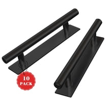Mosawomo 10Pcs Black-Plastic Door Handles ABS Non-Drilling Sliding Pulls Suitable for Bedside Tables Sliding Doors and Cabinet Furniture.