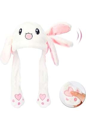 Cute Rabbit Hat Plush Hat With Moving Ears Suitable for Parties or Festival Events