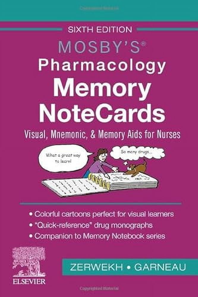 Memory Note Cards Mosby's Pharmacology Memory Notecards: Visual, Mnemonic, and Memory ...