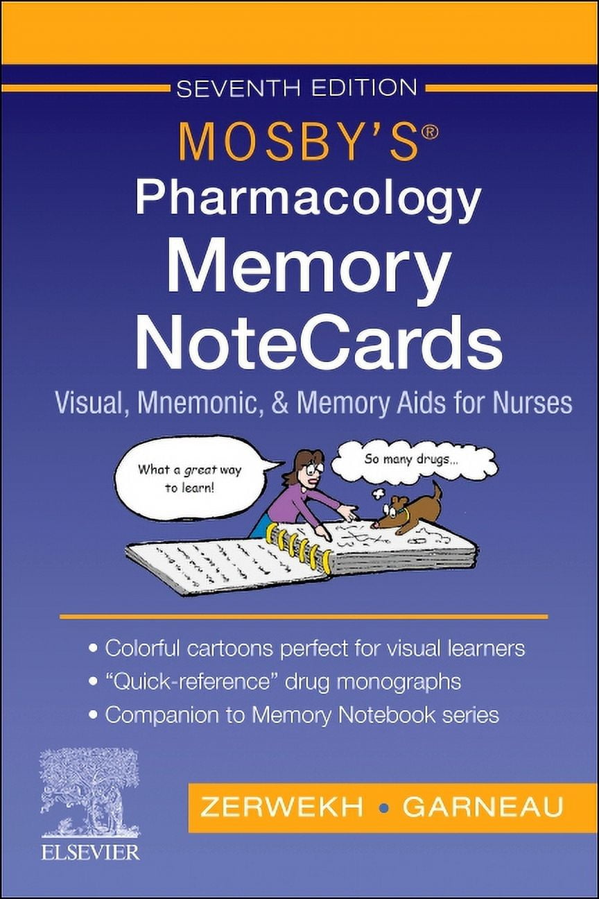 Mosby's Pharmacology Memory Notecards: Visual, Mnemonic, and Memory ...