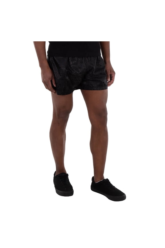 Black Monogram Jacquard Logo Shorts, Brand Size 50 (US Size 34)