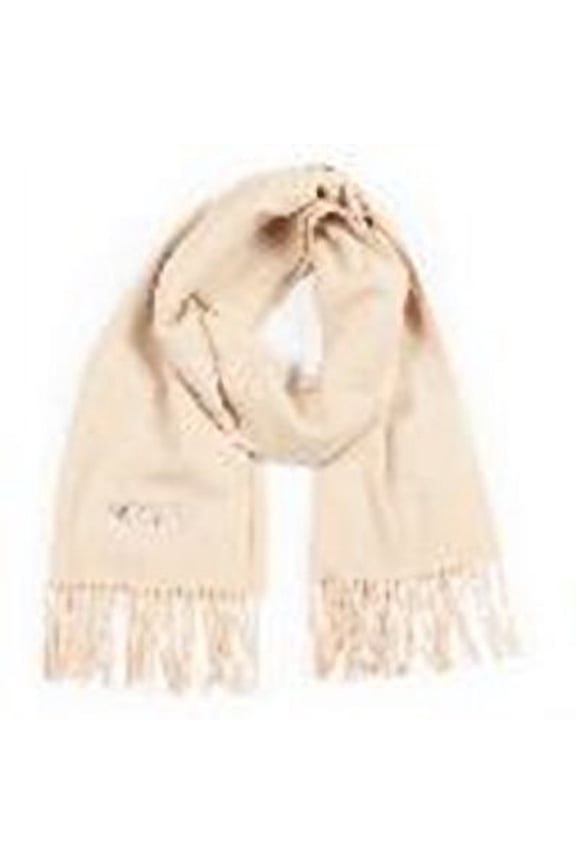 Diamante Logo Scarf - Cream