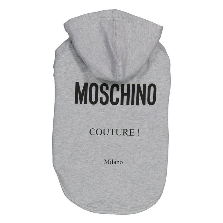 Moschino Grey Pet Capsule Logo Print Dog Hoodie Brand Size 30 cm Walmart