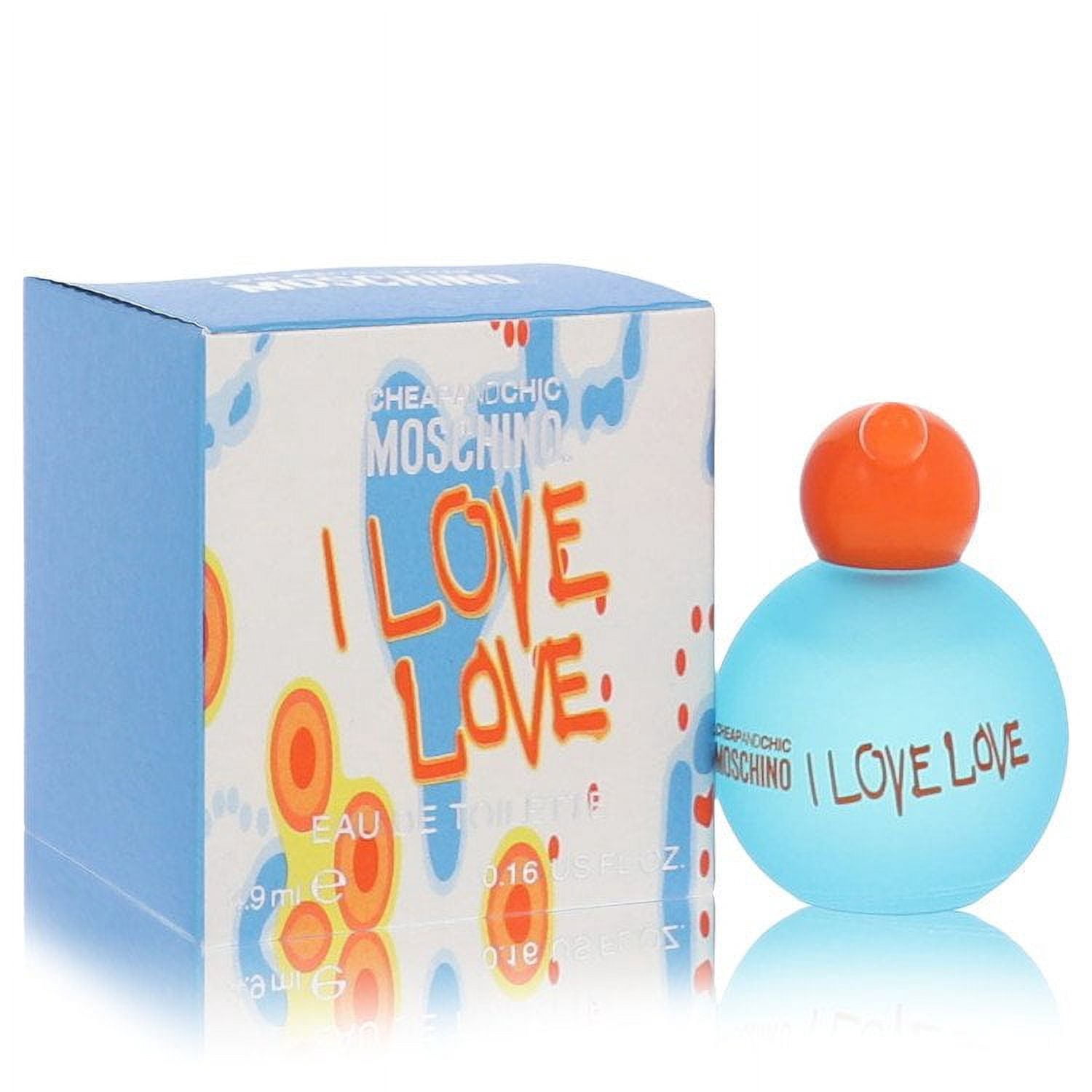 Moschino Fresh Chic I Love Love Mini Perfume for Women, 0.17 oz