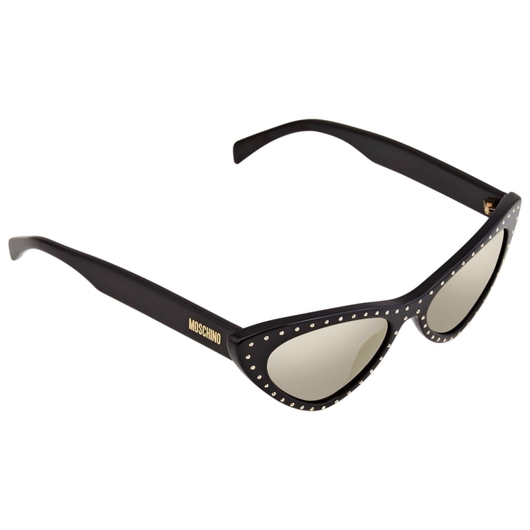 MOSCHINO MOS006/S 2M2 UE Sunglasses Black Gold Frame Ivory  display picture 1