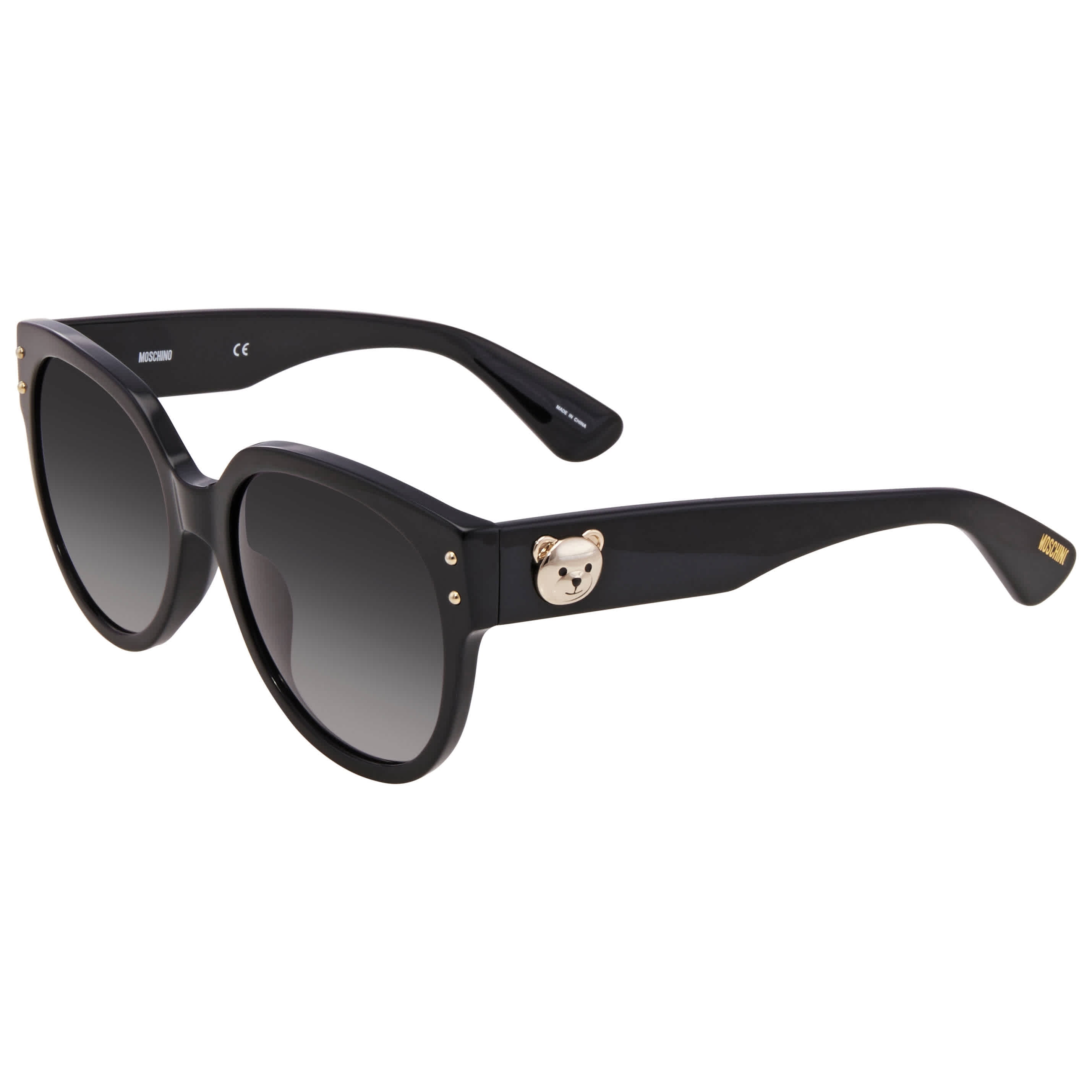 Moschino Black Oval Frame Sunglasses - Women NWT Moschino Ladies Black Oval Sunglasses MOS013/S08079O56  main image 4