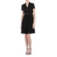 thumbnail image 1 of Moschino Ladies Black Short-Sleeved Mini Shirt Dress, Brand Size 40 (US Size 6), 1 of 1