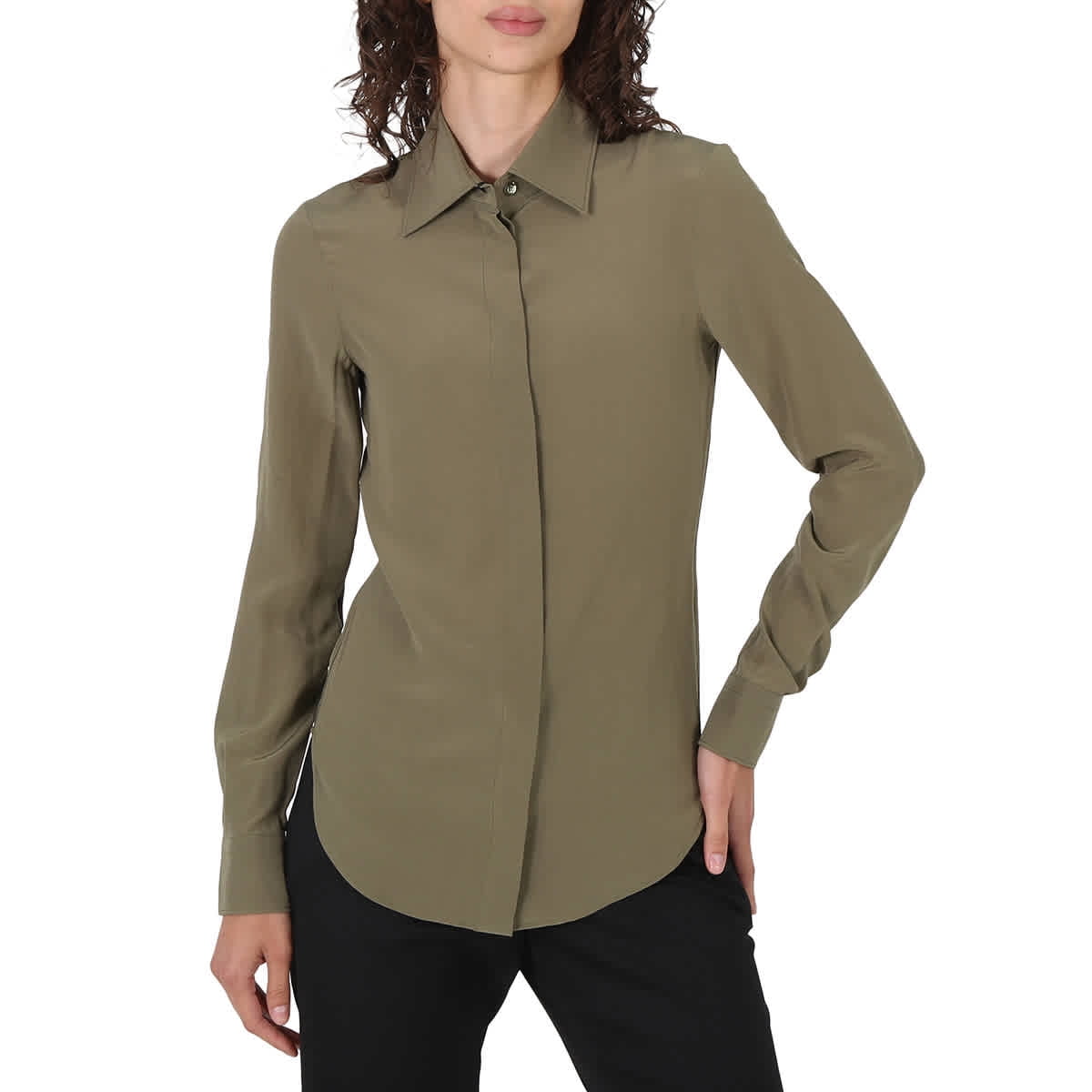 Moschino Ladies Olive Button Down Blouse, Brand Size 36 (US