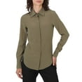 thumbnail image 1 of Moschino Ladies Olive Button Down Blouse, Brand Size 36 (US Size 2), 1 of 1