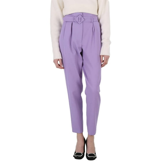 Moschino Ladies Violet Straight Leg Trousers, Brand Size 38 (US Size 4)