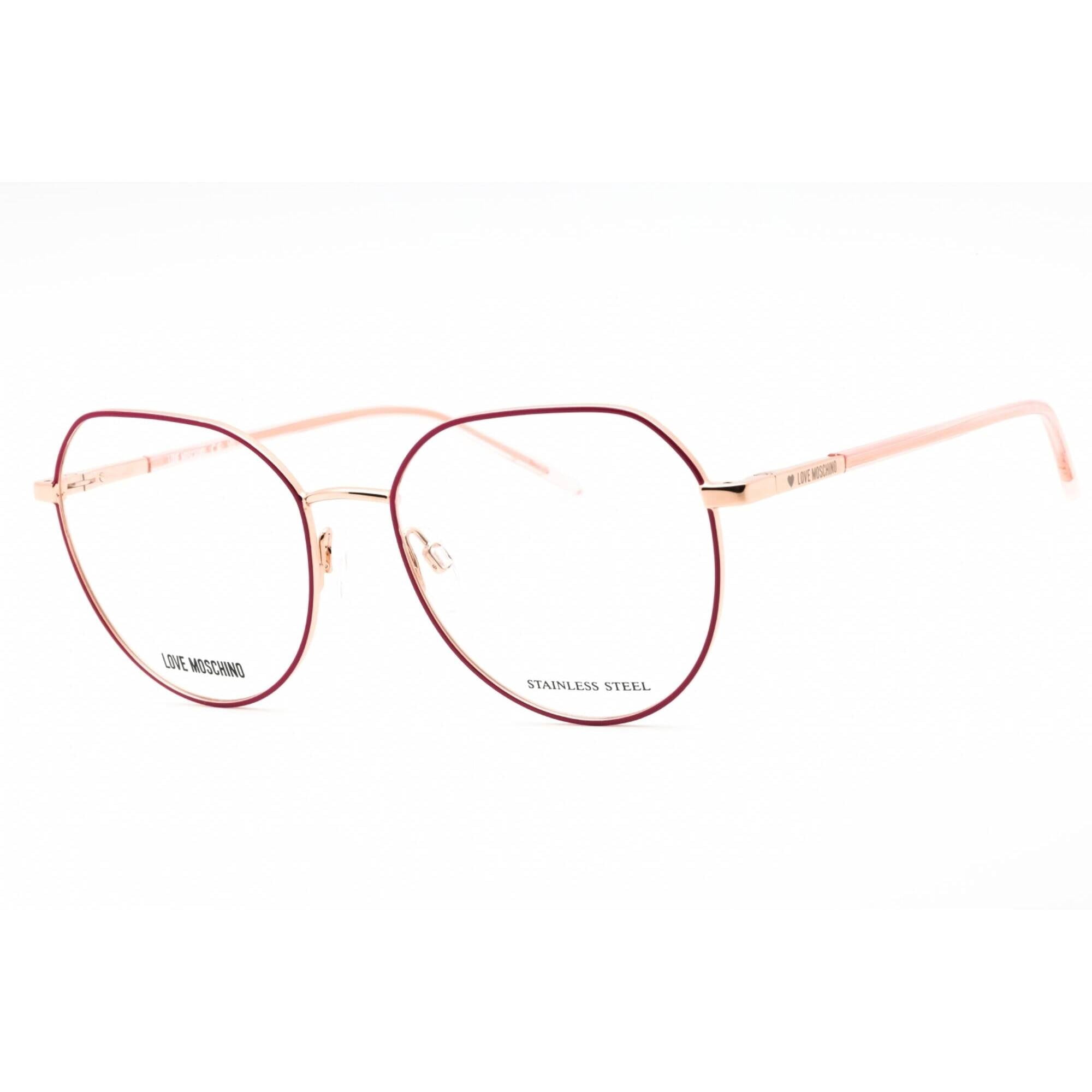 Love Moschino Gold Metal Glasses Women\'s (Frames) Love Moschino MOL624 - PY3 Copper Gold Nude | Eyeglasses Woman main image 3