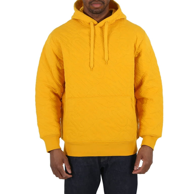 Moschino Men s Yellow All Over Logo Embroidered Hoodie Brand Size 44 US Size 34 Walmart