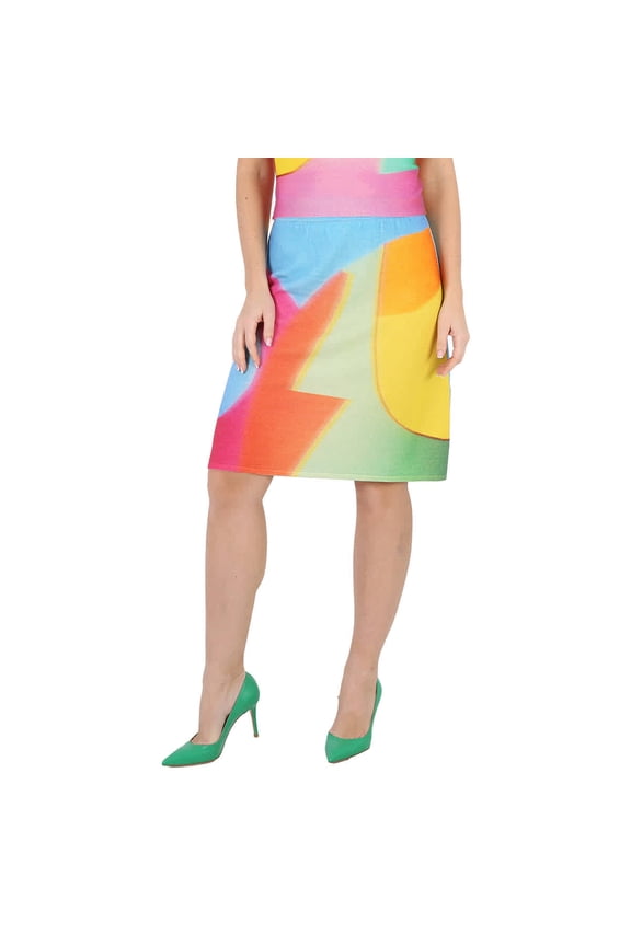 Multi Projection Print Merino Wool Skirt, Brand Size 38 (US Size 4)