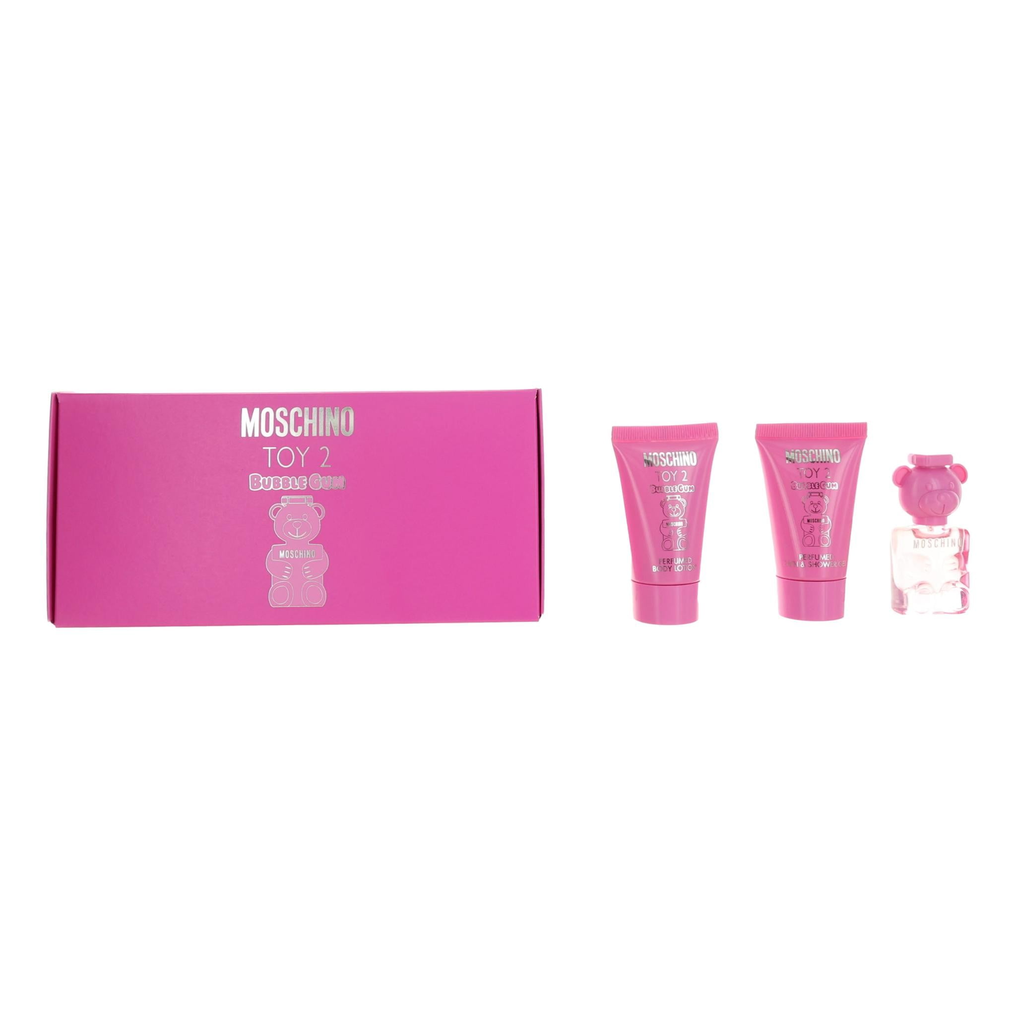 Moschino Toy 2 Bubble Gum Mini Set for Women, 3 Pieces including