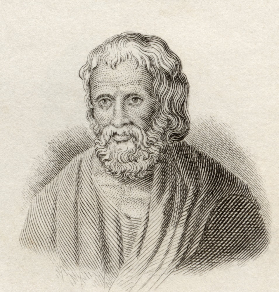 Moschion 4Th Century Bc Greek Tragic Poet From Crabbs Historical Dictionary Published 1825 Canvas Art - Ken Welsh Design Pics (28 x 30)
