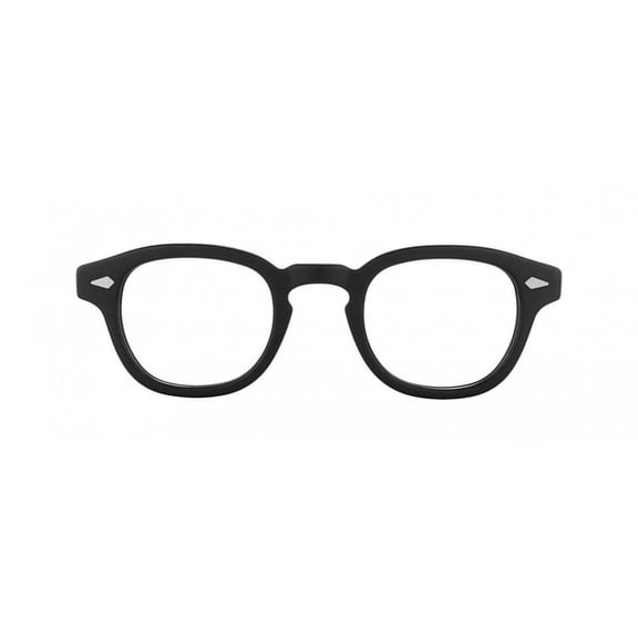 Moscot Men's Or-Lem-O Lemtosh Round Frame Eyeglasses With Keyhole Bridge Black