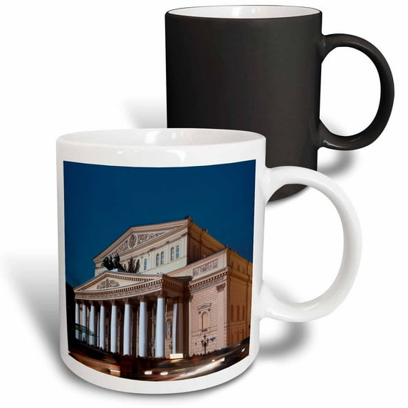 3drose, Moscow City - Bolshoi - Grand - Theater in the Evening, 11oz Magic Transforming Mug