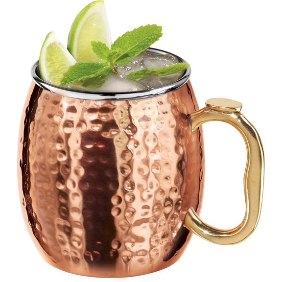 Moscow Hmmered Copper Plted Mule Mug with EZ-Grip Hndle, 18-Ounce