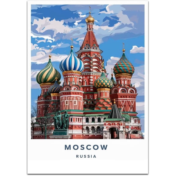 Moscow Map Retro Style Travel Canvas, Moscow Map Vintage Rustic Canvas Print, Home Office Wall Decoration, Moscow Map Country Canvas Canvas BGEqI2