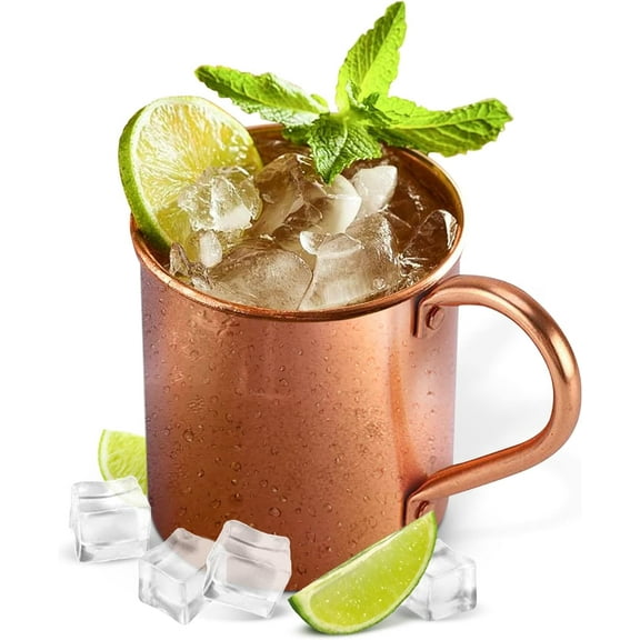 Moscow Mule Copper Mug 16oz, Unlined Pure Copper Cocktail Cup