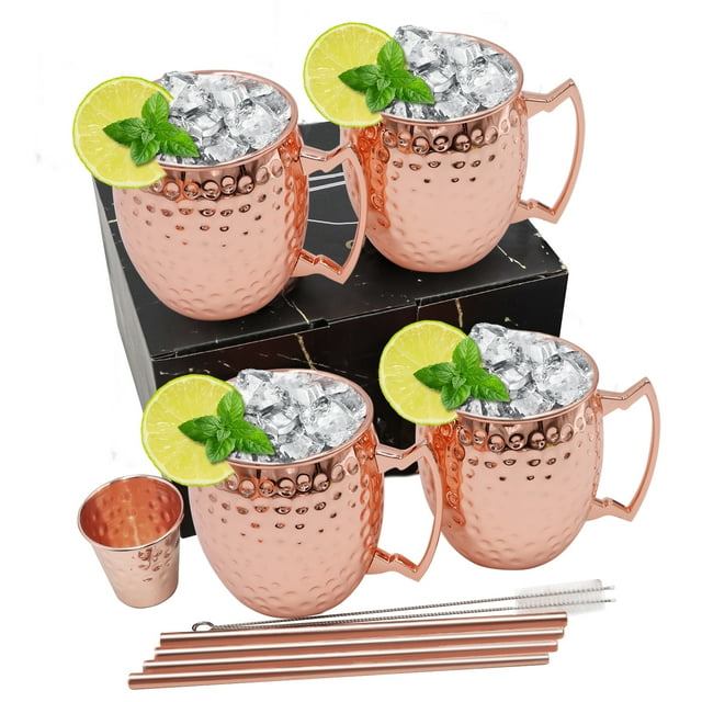 Moscow Mule Copper Mugs, Christmas Gifts for Men, Stocking Stuffers for