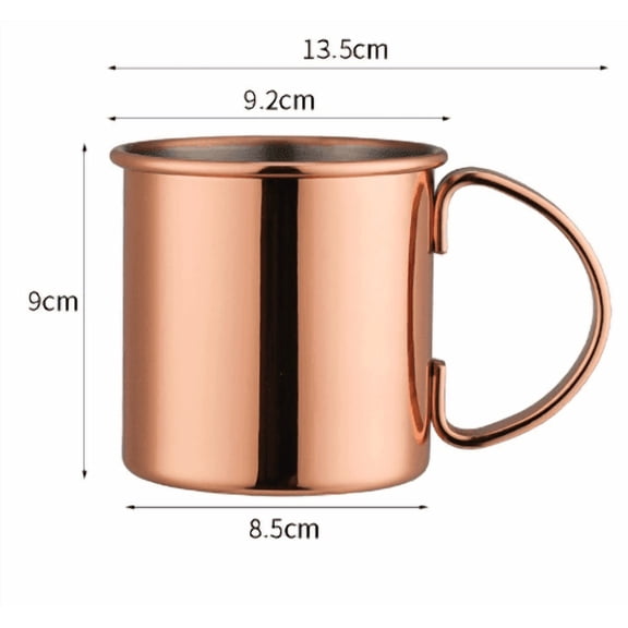 Moscow Mule Copper Mugs | Food Grade 100% Pure Copper Cups | Handcrafted w/Lacquered Hammered Finish, Smooth Rounded Lip, Ergonomic Handle (No Rivet)